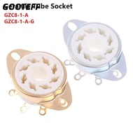 CARAMELOMA 1Pcs Ceramic Tube Socket, Octal 8Pin K8A Valve Base,  DIY PCB Mount Tin-Plated GZC8-1-A G