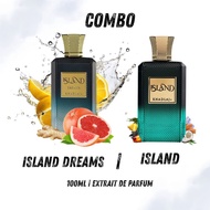 [COMBO] KHADLAJ Island + KHADLAJ Island Dreams EDP 100ml For Man For Woman Unisex Fragrance Long Las