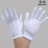 Broadhappy White Gloves Formal Tuxedo Uniform Gloves for Men Women Butler Gloves for Cosplay Party J