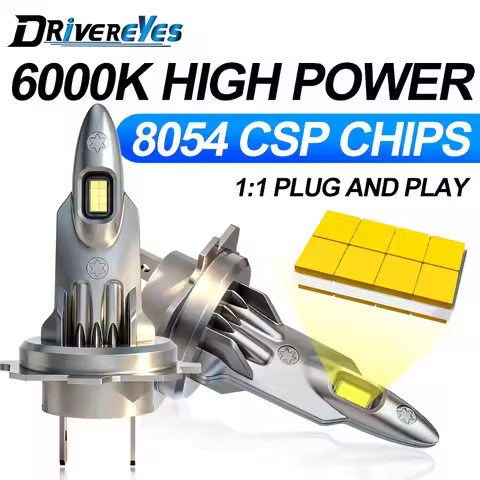 6000K 4300K H4 H7 LED Headlight H11 H8 H9 HB3 9005 HB4 9006 16PCS 8054 CSP 6500K 4300K 1:1 Mini Fanl