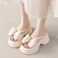 Dép Nữ Xinh Đính Nơ Đế Xuồng 7CM X390-0686