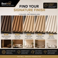 [MAX 10PCS/ORDER; 290cm/10ft] Premium Fluted Wall Panel PVC Panel Dinding Fluted Wood Look Factory D