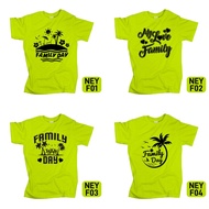 Baju Jersey Family Day - Neon Yellow