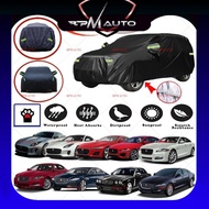 JAGUAR F TYPE 190T Black Zipper Design Jet Protection Car Cover Waterproof Sun-proof Selimut Kereta 