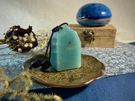 手工刻印客製公司印章 • 湛青如海 • 天青石印章