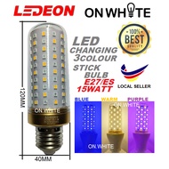 LEDEON LED STICK BULB 3 COLOUR CHANGING FUNCTION E27/ES (BLUE / WARMWHITE / PURPLE)
