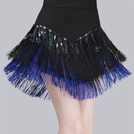 Genuine Ready StockLatin Dance Skirt Colorful Fringed Skirt Dance Skirt Skirt Jazz Dance Modern Danc