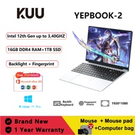 KUU YEPBOOK-2 15.6-inch Laptop 12th Intel Gen N95 up to 3.4GHz 16GB DDR4 RAM 1TB SSD Windows 11 Pro 