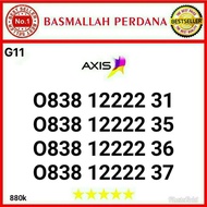 Nomor Cantik AXIS 11digit kwartet 2222 0838 12222 31 RG012 1316