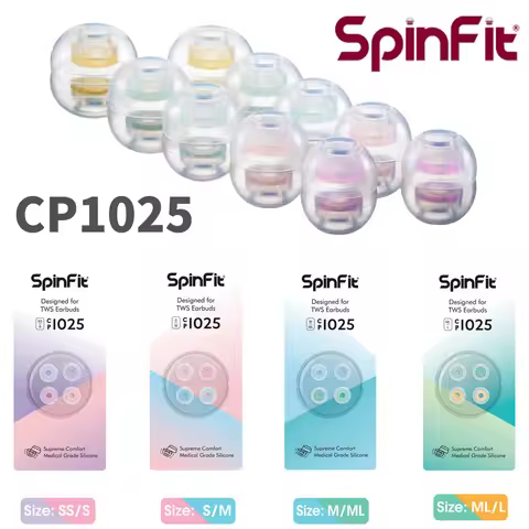 SpinFit CP1025 Silicone Patented Ear Tips for Ture Wireless Earbuds TWS Earphone Jabra Elite7/MTW3/G