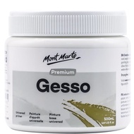 Mont Marte Premium Gesso Universal Primer 16.9oz (500ml), Suitable for Acrylic Paint, Oil Paint, Col