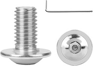 Ranstac M8x12mm Flanged Button Head Socket Cap Screws Bolts Fully Thread Machine Screws Thread Cover