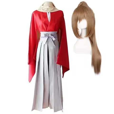 Halloween Gin Tama Okita Sougo Cosplay Red Kimono Fighting Suit Costume