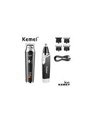 內置電池可充電Kemei電動鼻毛修剪器頭髮修剪器KM-6512，專業充電式理髮器Km-1512電動剪刀男用鋰電池LED液晶顯示器