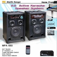 Martin roland Mpa660 Karoake speaker 1 pair 1 year warranty