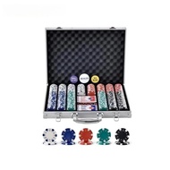 Poker Chip Set Complete Poker Playing Game Set with Aluminum Carrying  Case