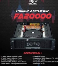 ZL Power amplifier RDW profesional FA20000 FA 20000 original