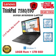 LENOVO ThinkPad T580/T590/T470s/E14/T480s~Intel Core I7/I5-8TH PROCESSOR~16GB Ram~ SSD 1000GB