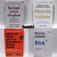 PAKET isi 4 Buku Motivasi Berani Tidak Disukai + Blink + Sebuah Seni Untuk Bersikap Bodo Amat + Atom
