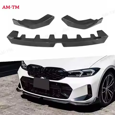 For BMW 3 Series G20 G28 2023+ Carbon Fiber Front lip Car Front Bumper Diverter Spoiler Diffuser Fro