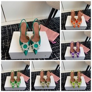 Shoes luxury AM begum sling pointed toe with starbust brooch 9.8cm heels sneakers women