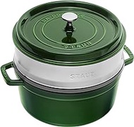 Staub 1133885 Round Casserole Pot with Basil Steamer 26 cm