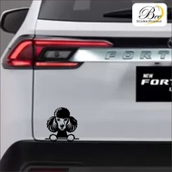 BEE. Cute Poodle Dog Cutting Stickers, Curly Dog Sign Stickers, Cool Car Stickers