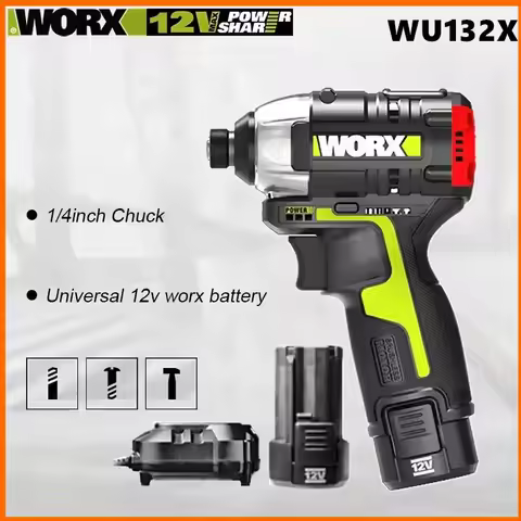 Worx WU132X WU132 Cordless Impact Screwdriver 320W 160Nm 12V Brushless Motor with Adjustable Torque 
