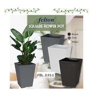 Felton Flower Pot FBL 2511 / Pasu Bunga Pokok Plastik Tinggi / Square Plastic Nursery Flower Pot Hig