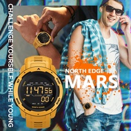 2021 NORTH EDGE Mars นาฬิกาผู้ชายดิจิตอลสมาร์ทนาฬิกาผู้ชายกีฬานาฬิกา Dual Time Pedometer นาฬิกาปลุกกันน้ำ 50M ดิจิตอล SmartWatch ทหาร Clock