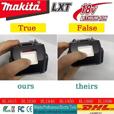 100% Original Makita 18V Battery 6.0Ah 9.0Ah Rechargeable Battery Makita 3.0Ah 5.0Ah Charger BL1850B