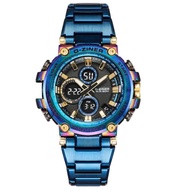 JAM TANGAN D-ZINER 8276 D8276 DUAL TIME STAINLESS STEEL ORIGINAL WATERPROOF GARANSI
