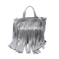 【二手】BALENCIAGA世家 (Balenciaga) Laundry Cabas XS 手提包 517842 灰色皮革 Laundry Cabas XS 女款二手