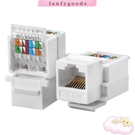 LANFYGOODSS RJ45 Ethernet Module, White Tool-Less Module Coupler, UTP  Connector Cat5e Cat6 Jack Con