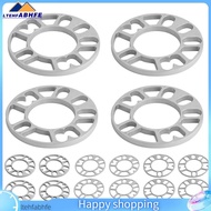 Ltehf4Pcs Aluminum Wheel Spacers Shims Plate Auto Wheel Spacers 5mm Stud for 4X100 4X114.3 5X100 5X1