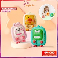 DO-M376 Educational Toys for Children 3D Slide Puzzle Animal Characters Educational Brain Game Board