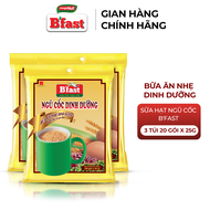 [15.9 - 17.9 Voucher 18% CHO ĐƠN TỪ 199K]Combo 3 Túi Sữa Hạt Ngũ Cốc BFast - Túi 20 Gói x 25g
