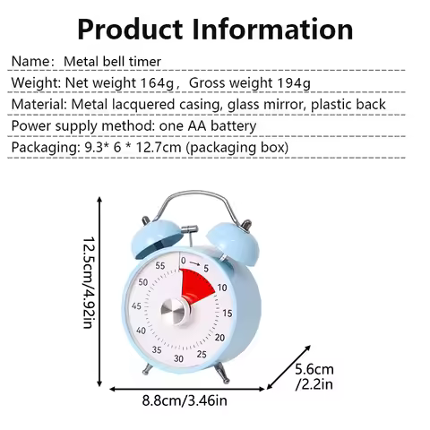 A minimalist round alarm clock and timer, 2-in-1 multifunctional, perfect for bedside tables, dorm r