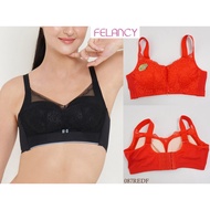 Women's Bra Cup 3/4 Wire-Free Thin Foam Size 36B 38B 40B FELANCY Underwear / Underwear 087REDF