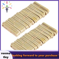 50Pcs Tongs Disposable Cooking Utensils Mini Bamboo Tongs Natural Toast Tongs for Cooking