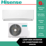 Hisense 1.0HP Standard Non-Inverter Air Cond R32 AN09CBG - Hisense Warranty Malaysia