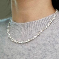 keshi珍珠項鍊 akoya珍珠串珠 野生無核珍珠 18k金 日本直送