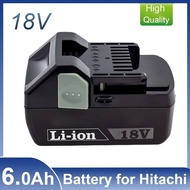 Rechargeable Battery 18V 6.0Ah for Hitachi 18V Battery Replacement Batteries for Hitachi Power Tools