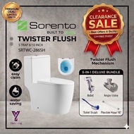 Sorento & Mocha Italy - SUPER SALES TWISTER / RIMLESS WATER CLOSET WC TOILET BOWL (SRTWC-286) (MWC76