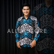 Gamis Couple Batik Motif Songket Modern Premium Dress Muslim Gamis Batik Kombinasi dan Kemeja Batik