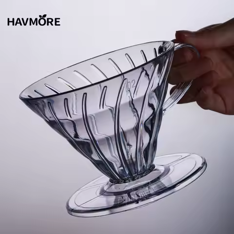 Coffee Driper V Shaped Heat-resistant Resin 2/4Cups for Barista Coffee Percolator Barista Tools Cup 