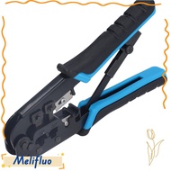 MELIFLUO RJ45 Crimp Tool, Built-in Wire Cutter and Stripper All-in-One Modular Crimping Tool, 6 in 1