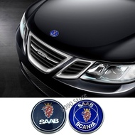 1PC 50mm Car Front Emblem Auto Decorative Badge Decal for SAAB SCANIA 900 93 9000