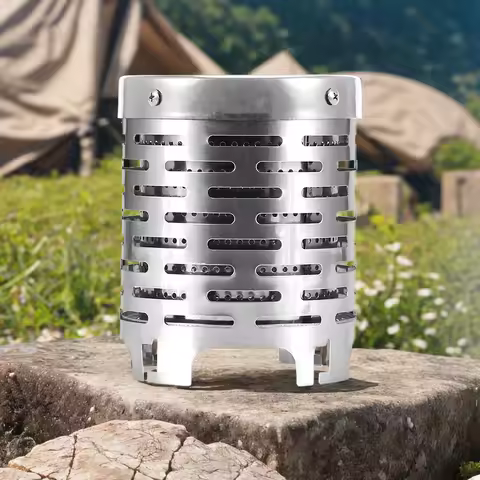 Mini Gas Heater Stove Stainless Steel Warming Stove Cover Camping Stove Warming Stove Hood for Outdo