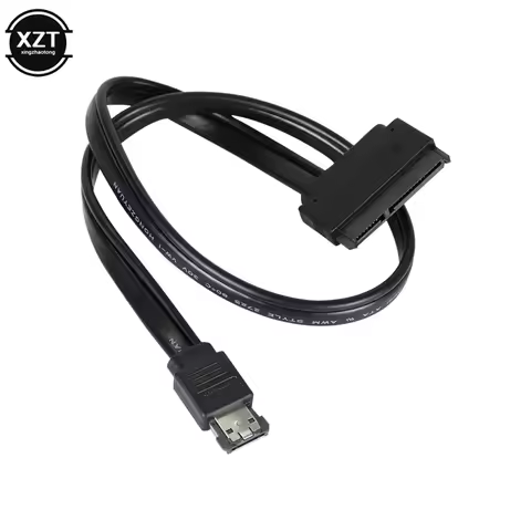 NEWEST 5V 50cm ESATA to SATA7+15 Pin Hard Disk Data Cable ESATA USB to Sata 22Pin Connection Adpter 